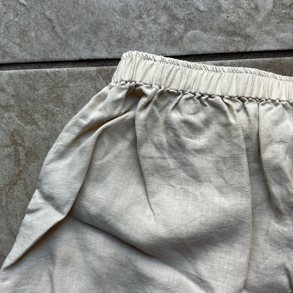 Deiji Studios Womens Linen Set Oatmeal M/L - Picture 12 of 12